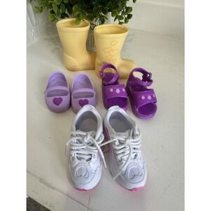 Battat‎ Our Generation 18" Doll Shoes Lot Of 4 Rain Boots Sandals Sneakers